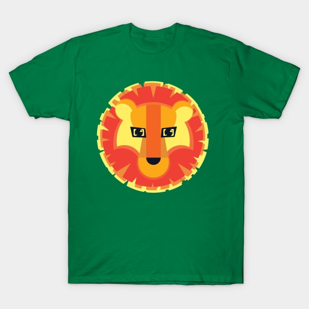 Colourful Lion Geometric Shapes T-Shirt by MikaelSh